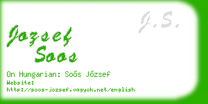 jozsef soos business card
